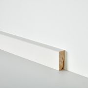 Sockelleiste Fichte Massivholz 16x40mm - weiß foliert | 250cm lang Sockelleiste 16x40mm