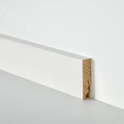 Sockelleiste Fichte Massivholz 16x58mm - weiß foliert | 250cm lang Sockelleiste 16x40mm