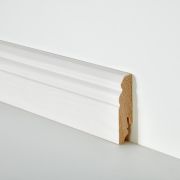Massivholzleiste HH Profil 18x70mm Weiß lackiert | 240cm lang Holz-Fußleisten in Weiß