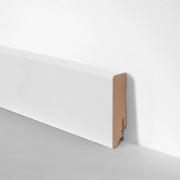 Sockelleiste modern 19x70 mm - weiß foliert | 240cm lang Holz-Fußleisten in Weiß