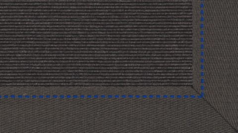 tretford Teppich LD 516_651 Lava mit 6 cm Leinenbordüre (Dunkel) im Wunschmaß