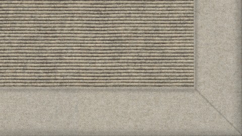 tretford Teppich F515_515 Quarz mit 6 cm Wollfilz-Bordüre im Wunschmaß