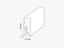 Equipped Sockelleiste 40mm 0036 Weiss (Weimarer Leiste)