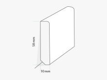 Equipped Sockelleiste 0035 (58 x 2400 x 10mm) - weiss