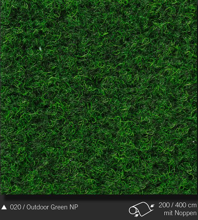 Outdoor Green NP mit Noppen grün 020