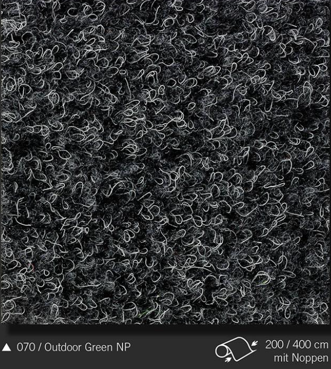Outdoor Green NP mit Noppen dunkelgrau 070