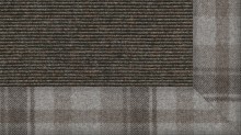 tretford Teppich K512_512 Schiefer mit 6 cm Wollfilz-Bordüre Karo im Wunschmaß