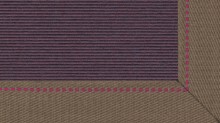 tretford Teppich  LH 588_644 Aubergine mit 6 cm Leinenbordüre (Hell) im Wunschmaß