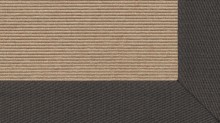 tretford Teppich LD uni_613 Marzipan mit 6 cm Leinenbordüre (Dunkel) im Wunschmaß