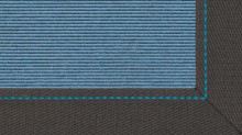 tretford Teppich LD 517_627 Lagune mit 6 cm Leinenbordüre (Dunkel) im Wunschmaß
