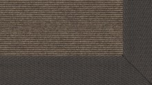 tretford Teppich LD uni_601 Treibholz mit 6 cm Leinenbordüre (Dunkel) im Wunschmaß