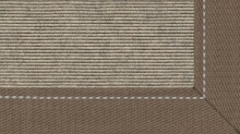 tretford Teppich LH 515_515 Quarz mit 6 cm Leinenbordüre (Hell) im Wunschmaß