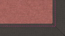 tretford Teppich LD 588_588 Rosa mit 6 cm Leinenbordüre (Dunkel) im Wunschmaß