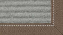 tretford Teppich LH 515_648 Nebel mit 6 cm Leinenbordüre (Hell) im Wunschmaß