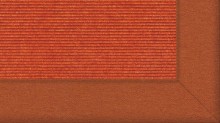 tretford Teppich F585_585 Orange mit 6 cm Wollfilz-Bordüre im Wunschmaß