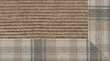 tretford Teppich K555_555 Gobi mit 6 cm Wollfilz-Bordüre Karo im Wunschmaß